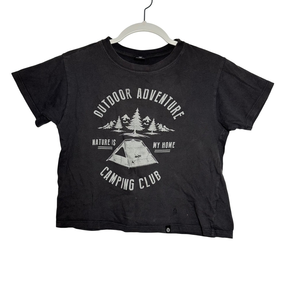 FLAW Knitwear Outdoor Adventure Nature‎ Camping Club Graphic T Shirt XS